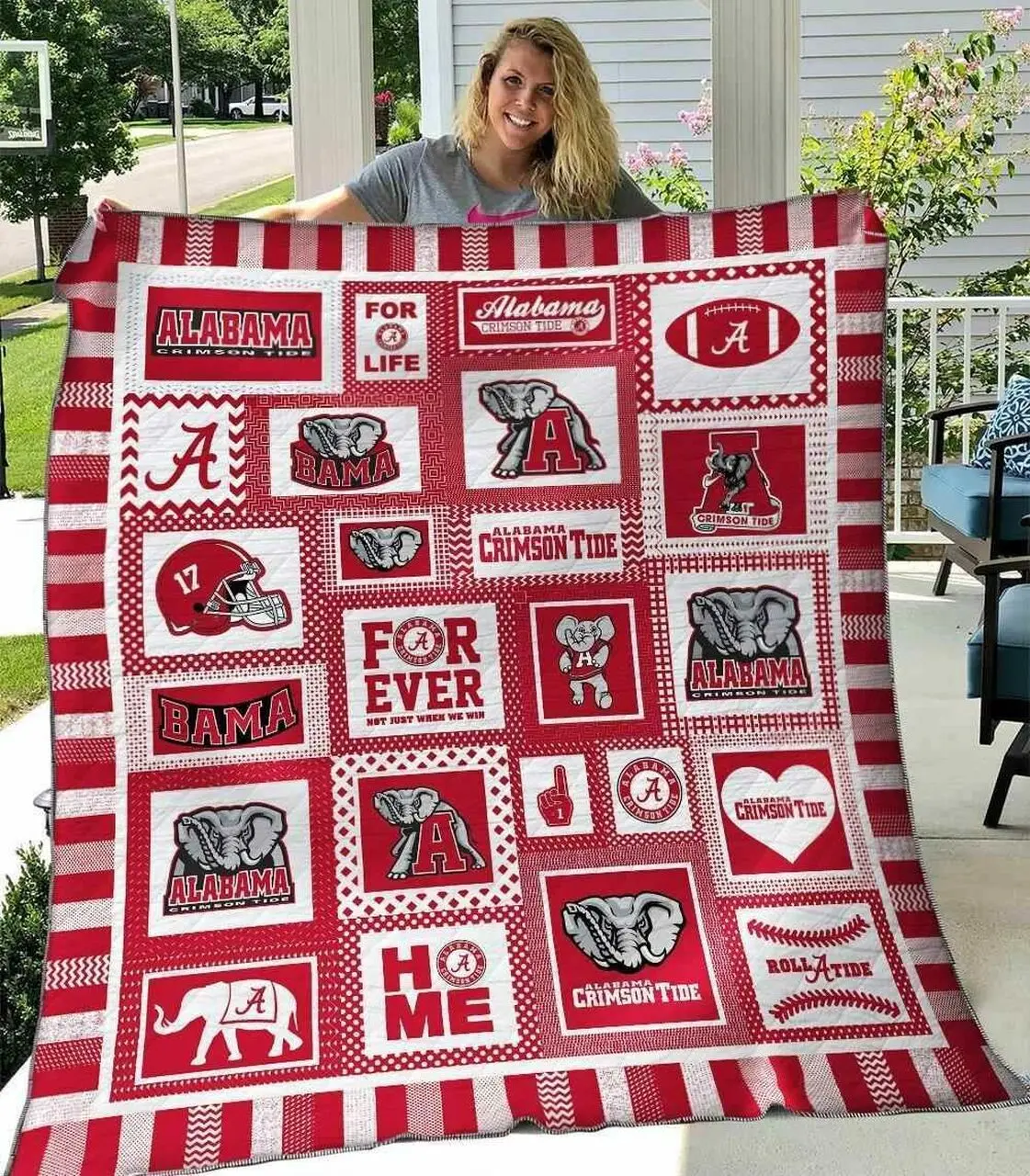 Alabama Crimson Tide 2 Blanket Th1607 Quilt and Home Decor
