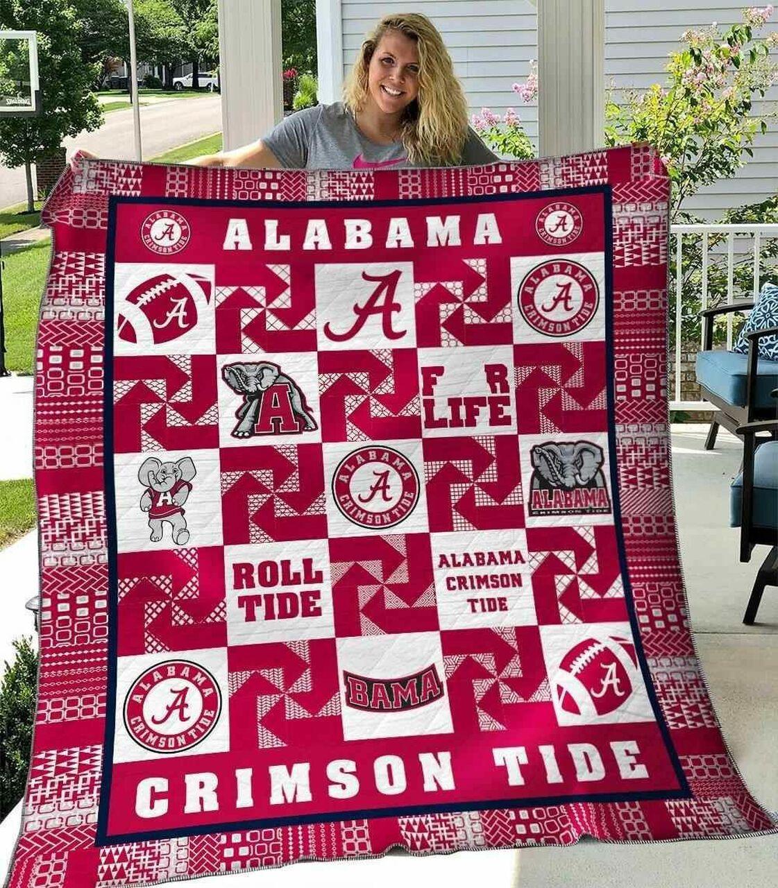 Alabama Crimson Tide 4 Blanket Th1607 Quilt and Home Decor