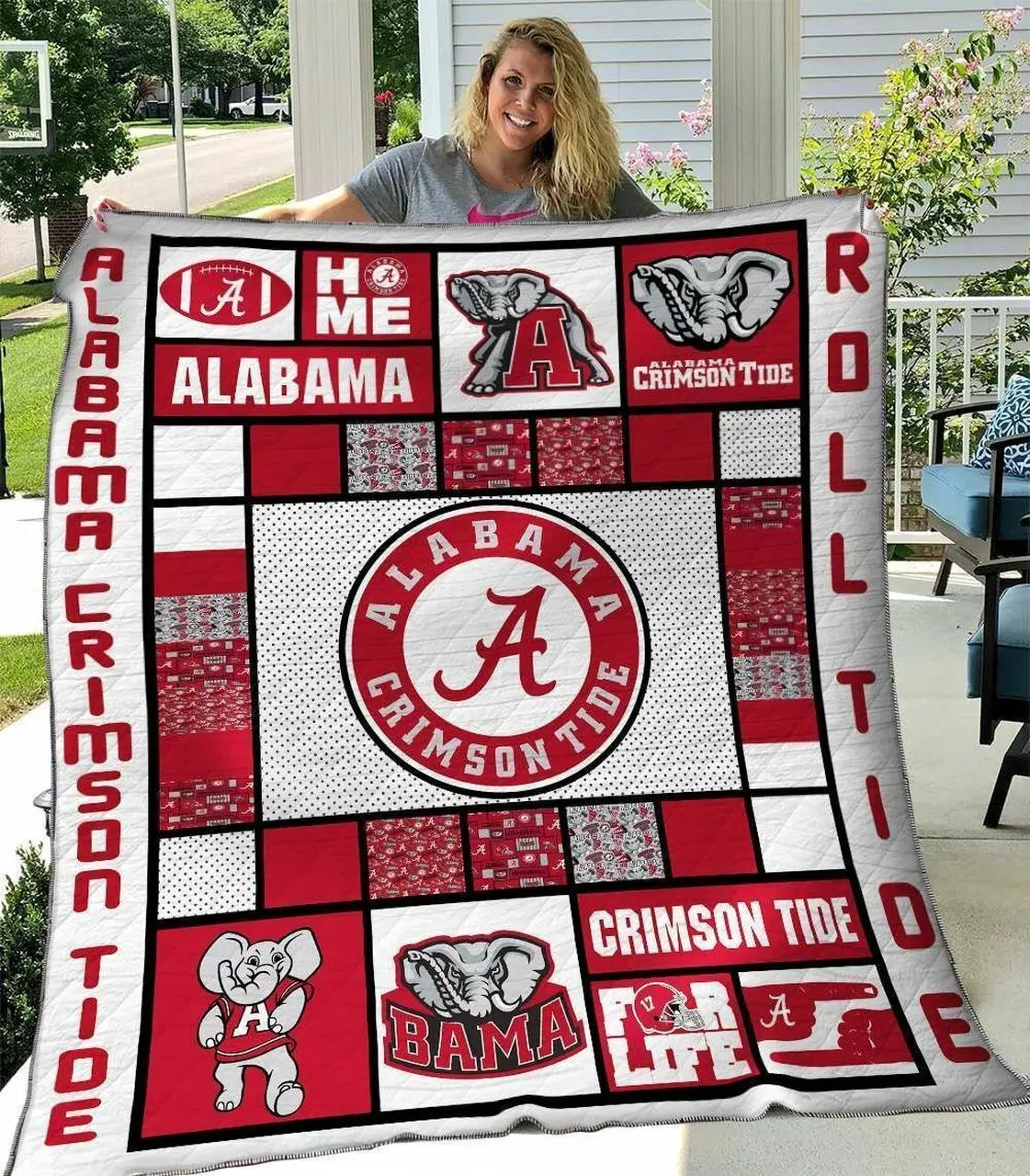 Alabama Crimson Tide B260603 Quilt Blanket and Home Decor