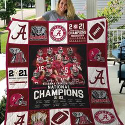 Alabama Crimson Tide National Championship Platinum Quilt and Home Decor