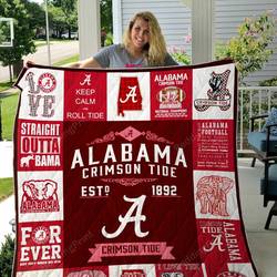 Alabama Crimson Tide Quilt Blanket 01 and Home Decor