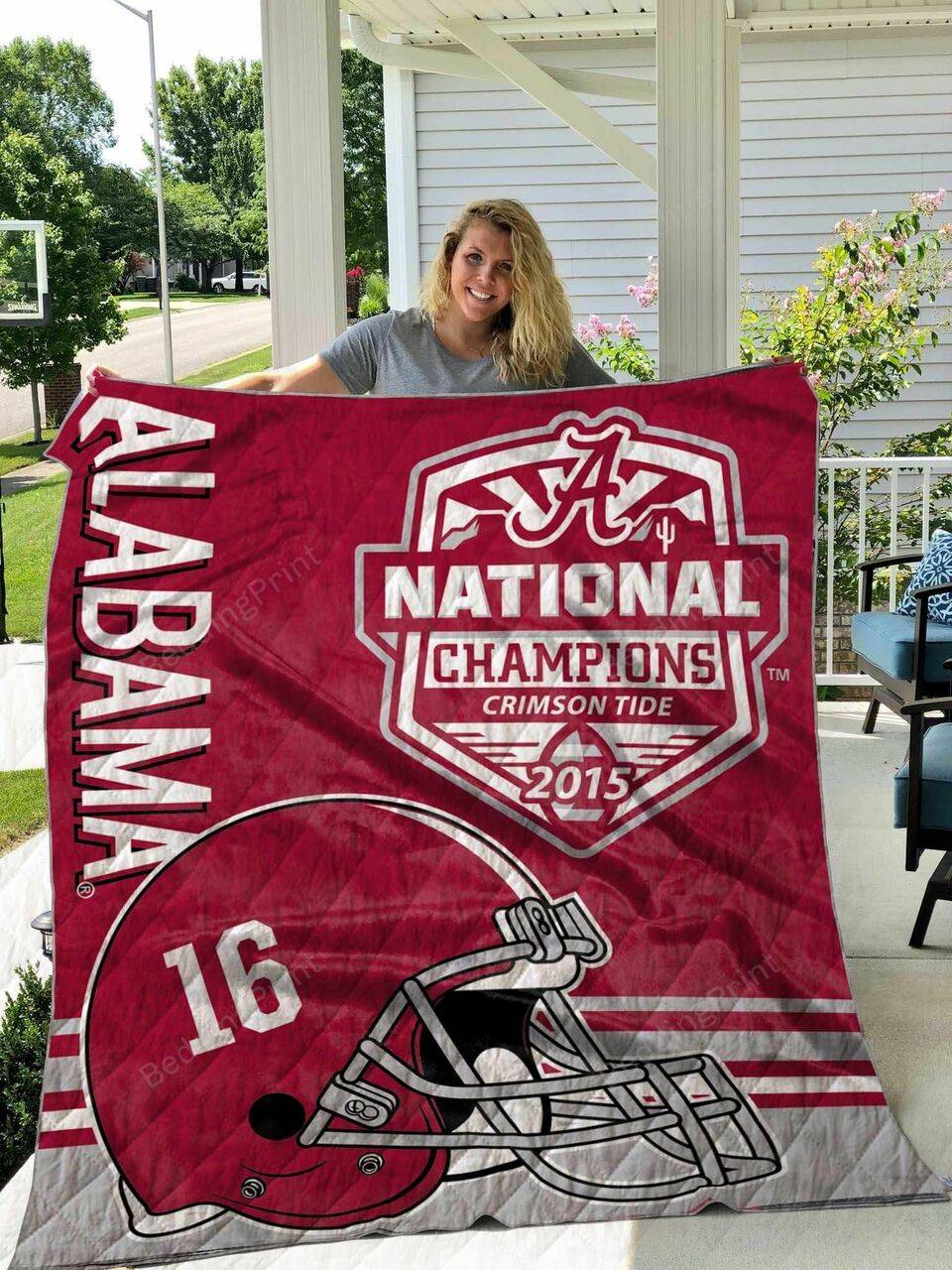 Alabama Crimson Tide Quilt Blanket All Season Plus Size Quilt Blanket and Home Decor