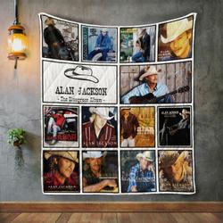 Alan Jackson Album Covers Quilt Blanket and Home Decor