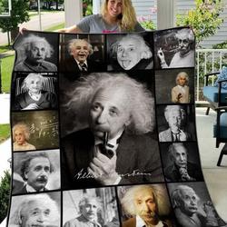 Albert Einstein Quilt Blanket Hvt060645  Quilt and Home Decor