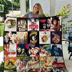 Alfred Hitchcock Best Movies Ever Poster Quilt and Home Decor