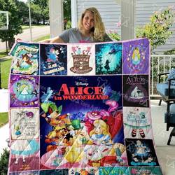 Alice In Wonderland Quilt Blanket 01939 and Home Decor