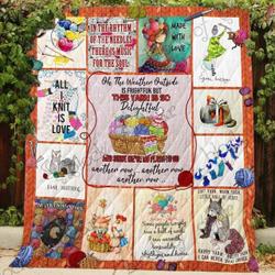 All I Knit Is Love Blanket Kc1807 Quilt and Home Decor