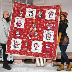All I Want For Christmas Is Penguin Quilt Hyp Fuct2509 and Home Decor