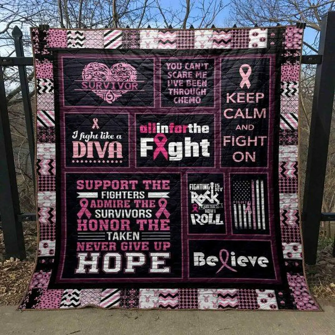 All In For The Fight Quilt Blanket Th19 Quilt and Home Decor
