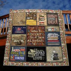 All You Need Is Books Quilt Blanket Vq06  Quilt and Home Decor