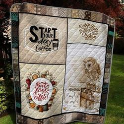 All You Need Is Coffee Quilt and Home Decor