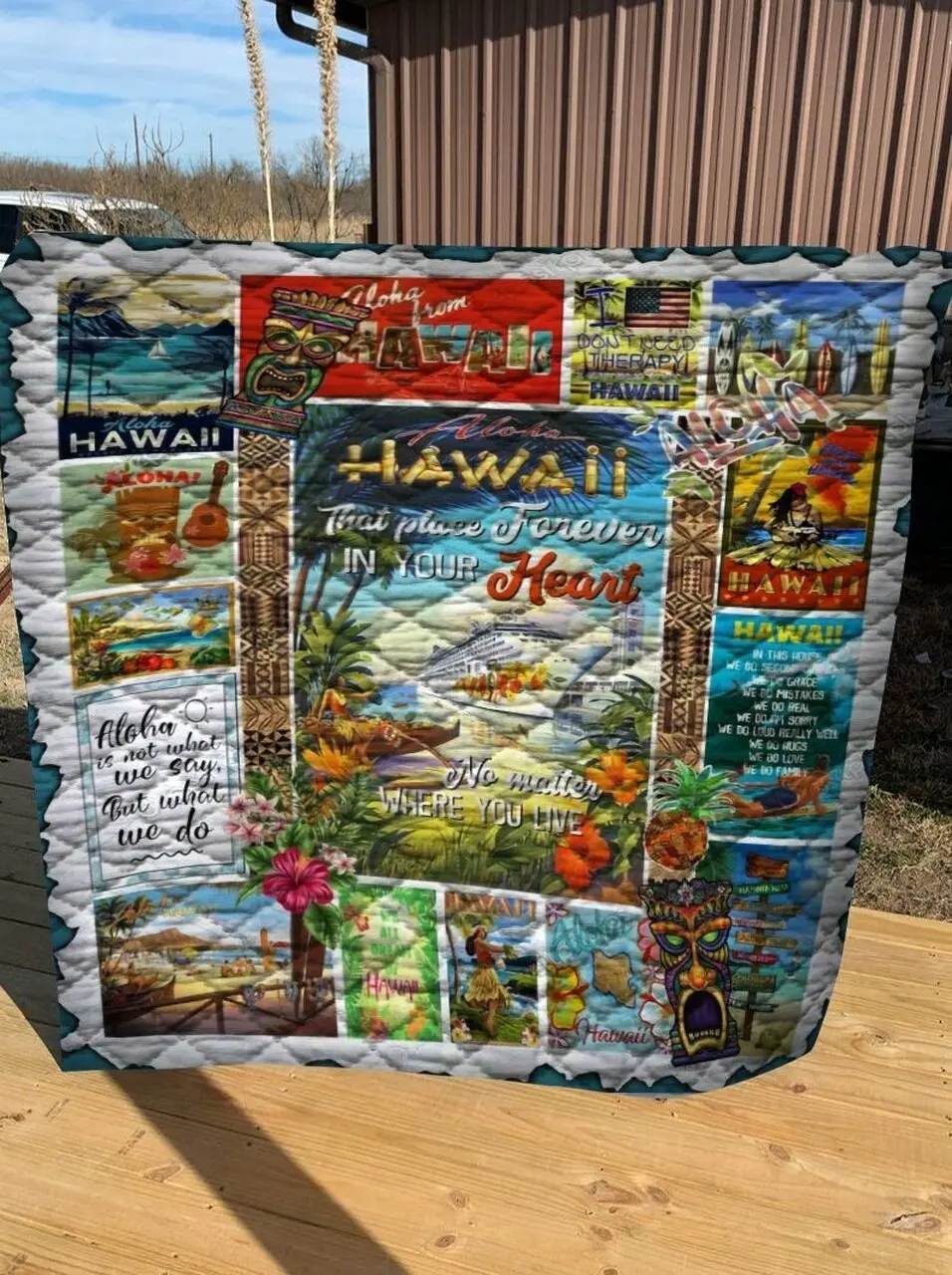 Aloha Hawaii Quilt Lidza Fuct2409 and Home Decor