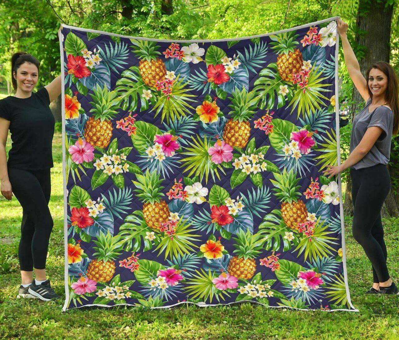 Aloha Hawaii Tropical Cl17100021Mdq Quilt Blanket and Home Decor