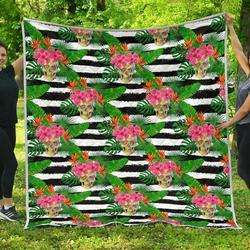 Aloha Skull Striped Hur Quilt Bevrvi and Home Decor