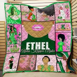 Alpha Kappa Alpha Ethel Quilt All Over Printed and Home Decor