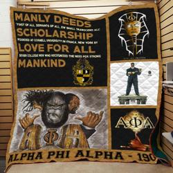 Alpha Phi Alpha Recognized For Strong Mankind Quilt and Home Decor
