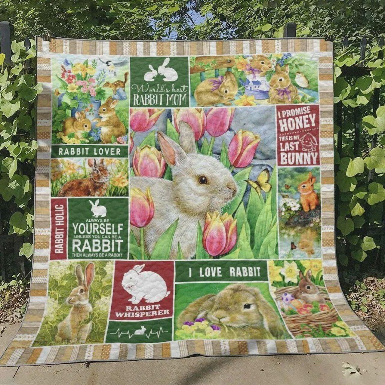 Always Be Yourself Unless You Can Be A Rabbit Then Always Be A Rabbit Quilt Blanket Great Customized Blanket Gifts For Birthday Christmas Thanksgiving and Home Decor