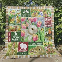 Always Be Yourself Unless You Can Be A Rabbit Then Always Be A Rabbit Quilt Blanket Great Customized Blanket Gifts For Birthday Christmas Thanksgiving and Home Decor