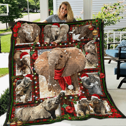 Amazing Elephant V1 QE 3D Customized Quilt and Home Decor