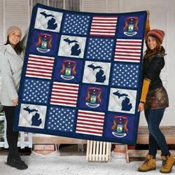 Amazing Michigan KL2409036CL Quilt Blanket and Home Decor