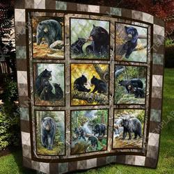 American Black Bear Blanket 3D Full Printing Txh-Qnk5  Quilt and Home Decor