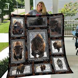 American Buffalo Like Quilt Blanket and Home Decor