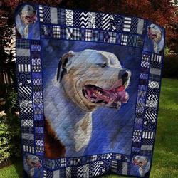 American Bulldog P120411 Quilt Blanket  Quilt and Home Decor