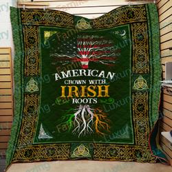American Crown With Irish Roots Quilt and Home Decor