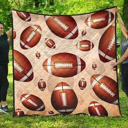 American Football Ball Design Pattern DHCDHC DT1910 Quilt Blanket and Home Decor
