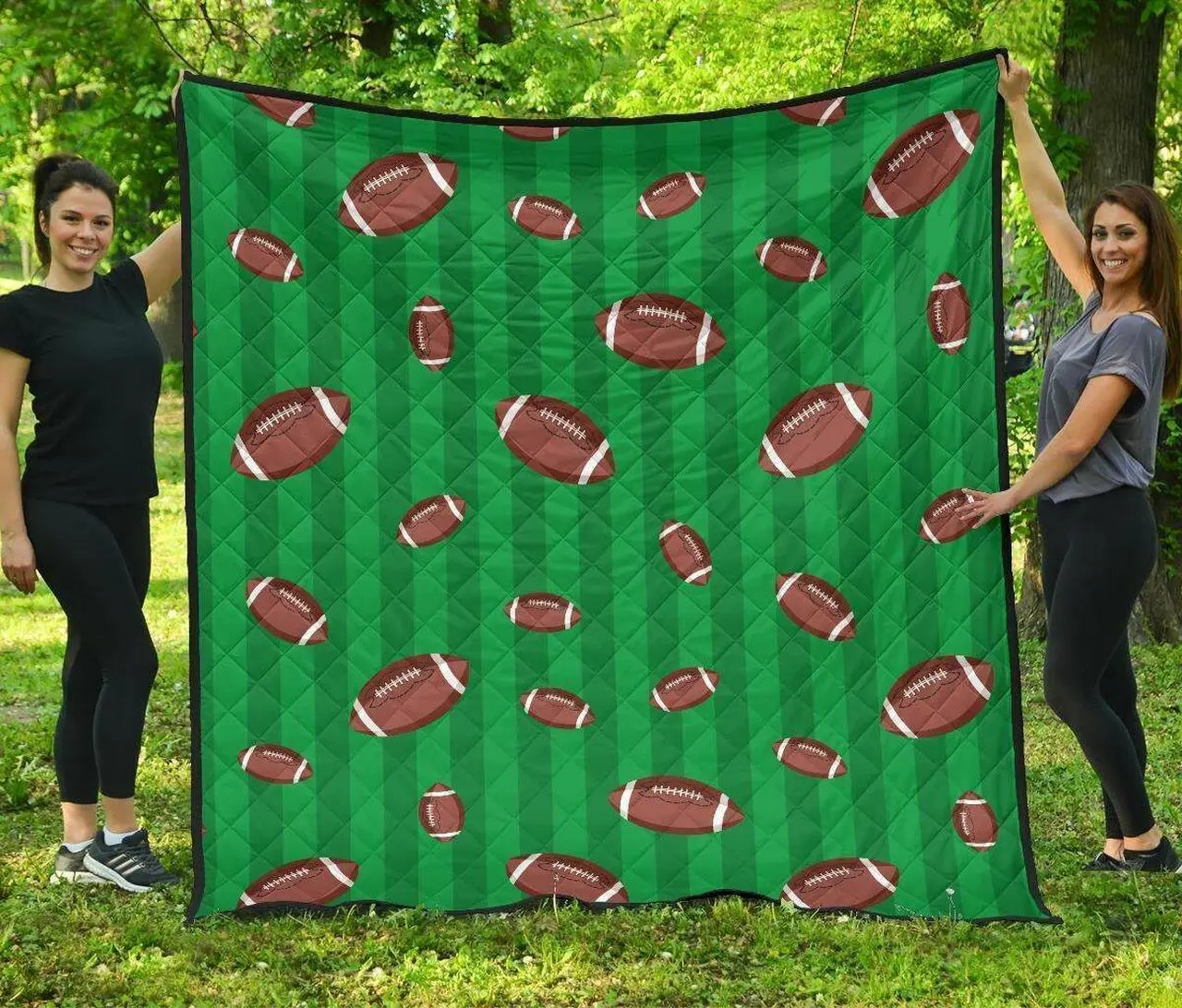 American Football Ball Field Background DHCDHC DT1910 Quilt Blanket and Home Decor