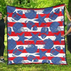 American Football Ball Star Stripes Pattern DHCDHC DT1910 Quilt Blanket and Home Decor