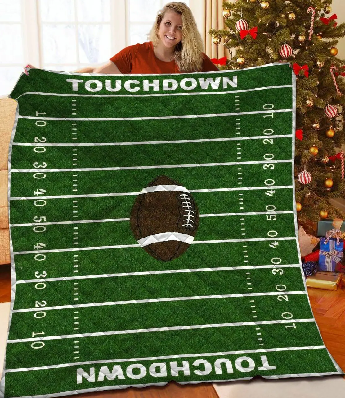 American Football Jfj Quilt Si and Home Decor