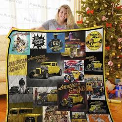 American Graffiti Poster Quilt Blanket Ver 2 and Home Decor