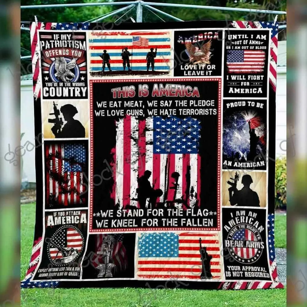 American Patriot Blanket Kc1507 Quilt and Home Decor