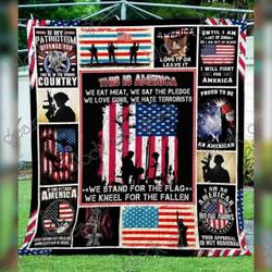 American Patriot Blanket Kc1507 Quilt and Home Decor