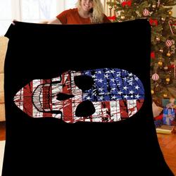 American Skull Jfj Quilt Wg and Home Decor