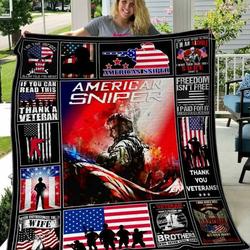 American Sniper Quilt Blanket Hvt070601  Quilt and Home Decor