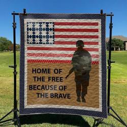 American Soldier DHCKL0909 Quilt Blanket and Home Decor