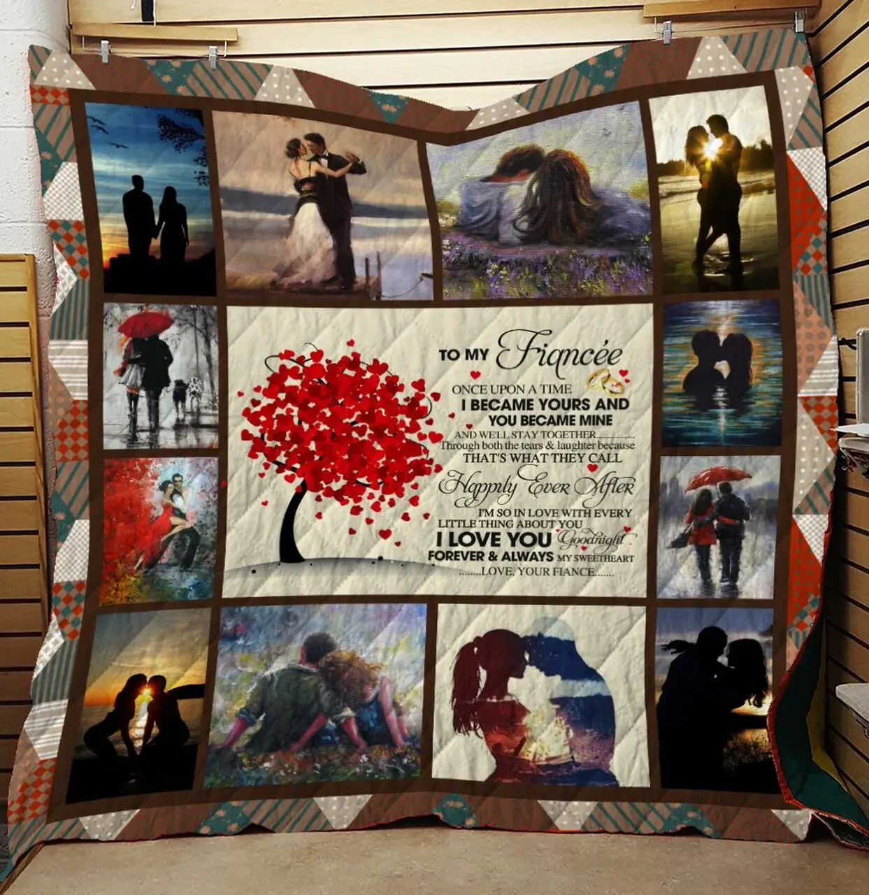 Amily To My Fiancee Ng 3D Personalized Customized Quilt Blanket 837 and Home Decor