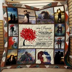 Amily To My Fiancee Ng 3D Personalized Customized Quilt Blanket 837 and Home Decor