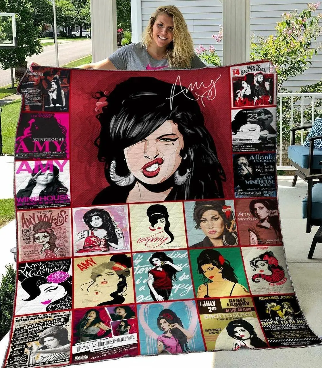 Amy Winehouse HVT240603 Quilt Blanket and Home Decor