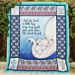 And She Loved A Little Boy Very Very Much Elephant Cl22100039Mdq Quilt Blanket and Home Decor