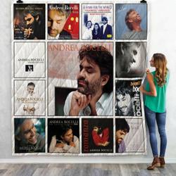 Andrea Bocelli Albums Quilt Blanket 02 and Home Decor