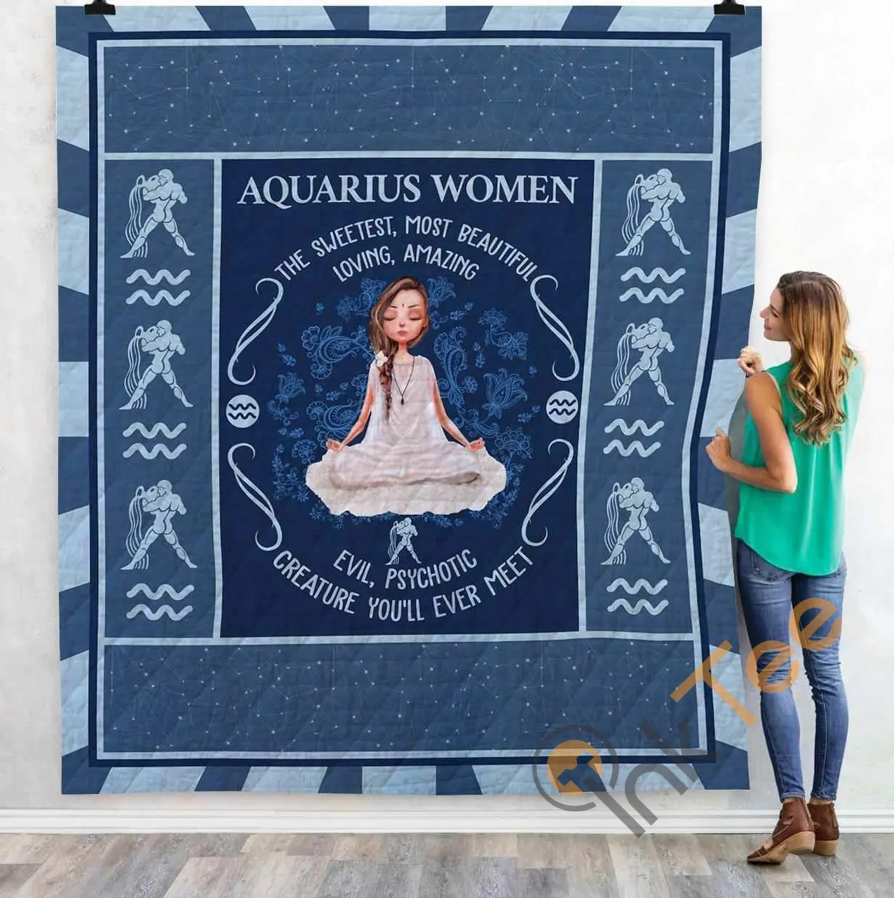 Aquarius Horoscope Blanket TH0607 Quilt and Home Decor