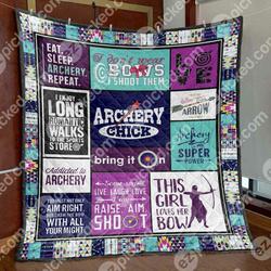 Archery Chick Pkd210603 Quilt Blankets and Home Decor