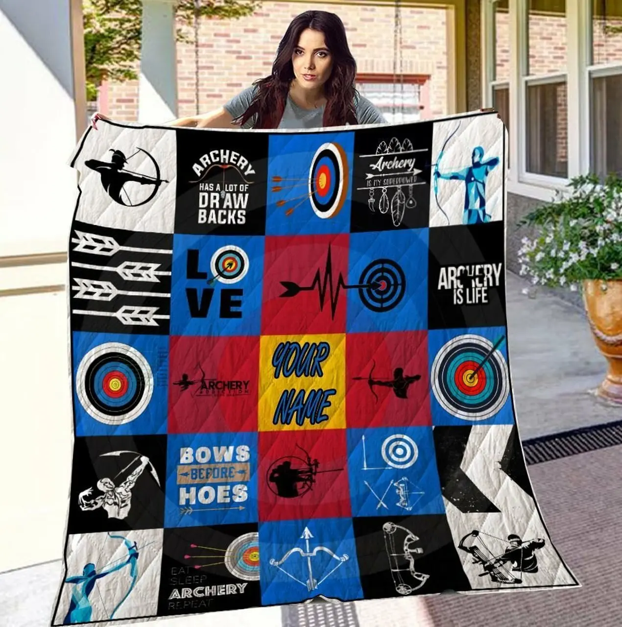 Archery Custom Name Quilt and Home Decor