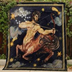 Archery Sagittarius Quilt Blanket Great Customized Blanket Gifts For Birthday Christmas Thanksgiving and Home Decor