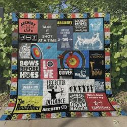 Archery This Is How I Release My Tension Quilt Blanket Great Customized Blanket Gifts For Birthday Christmas Thanksgiving and Home Decor