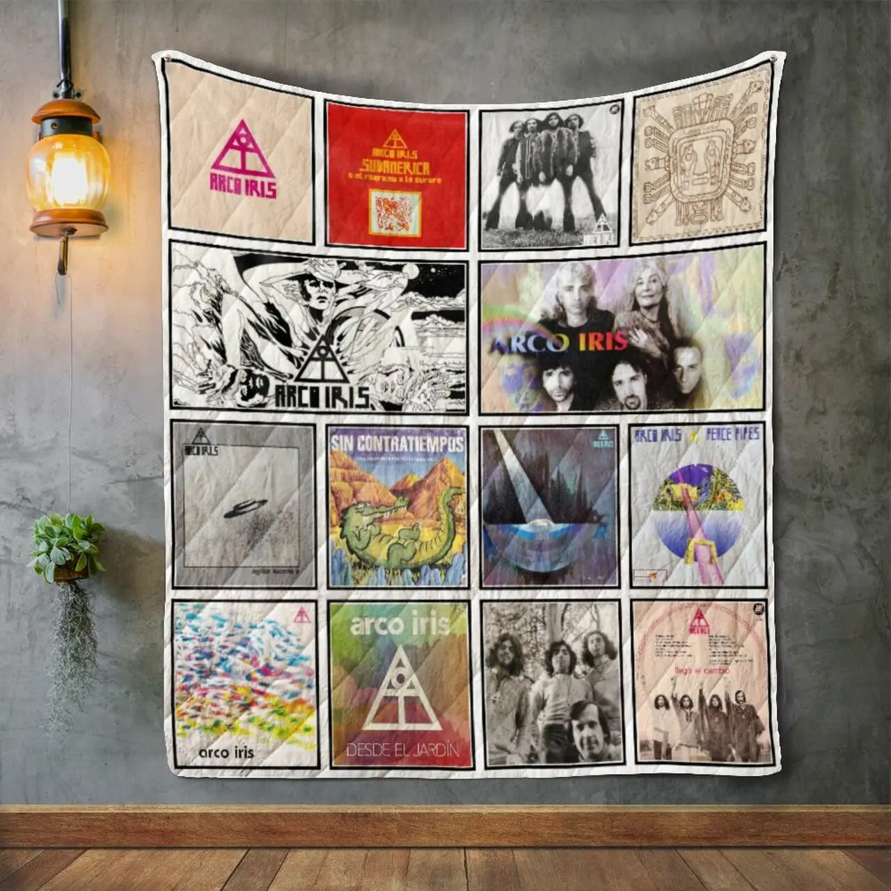 Arco Iris Album Covers Quilt Blanket and Home Decor