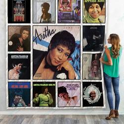 Aretha Franklin Album Quilt Blanket 01 and Home Decor